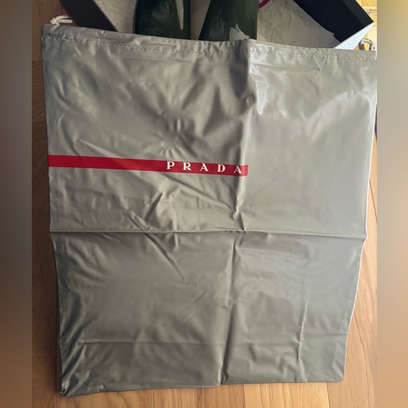 Authentic PRADA SPORT GREEN Rubber Women's Boots Sz 39 (US 9) RARE MILITARY - Picture 8 of 11